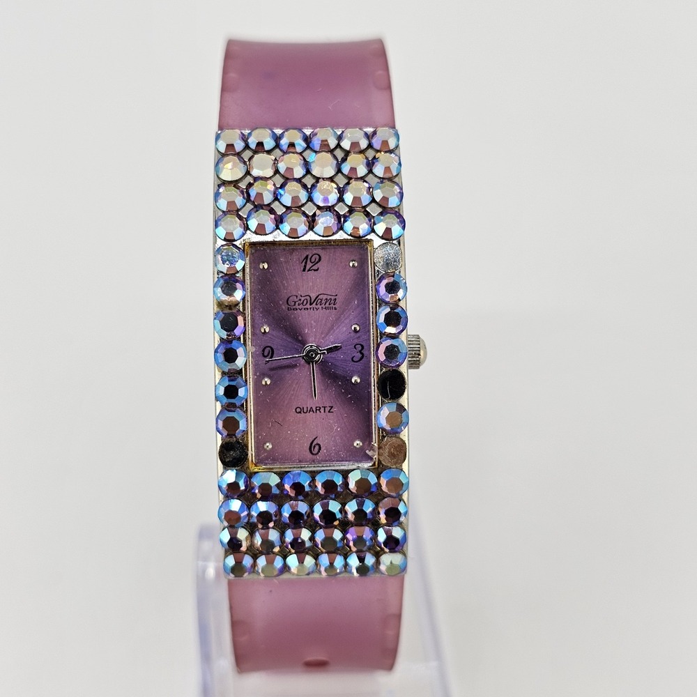 Giovani Girls Watch 19MM Pink Dial Light Pink Plastic Bands NEW Battery READ
